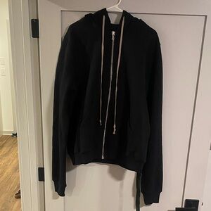 Rick Owens Black Zip-Up Hoodie